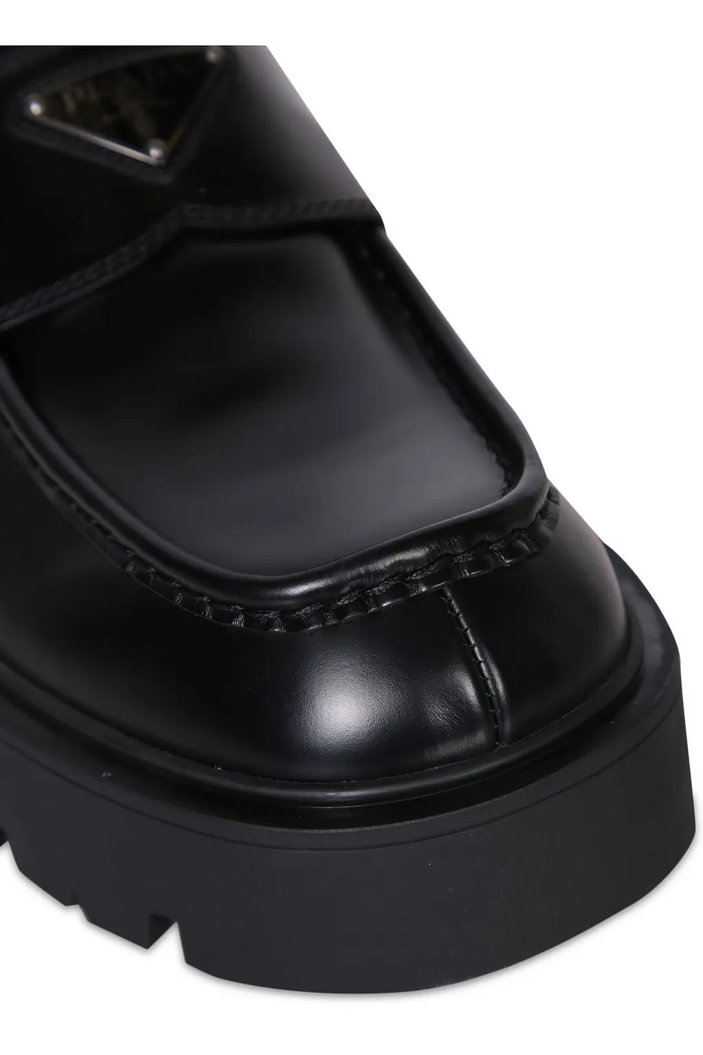 Prada Logo Triangle Loafers