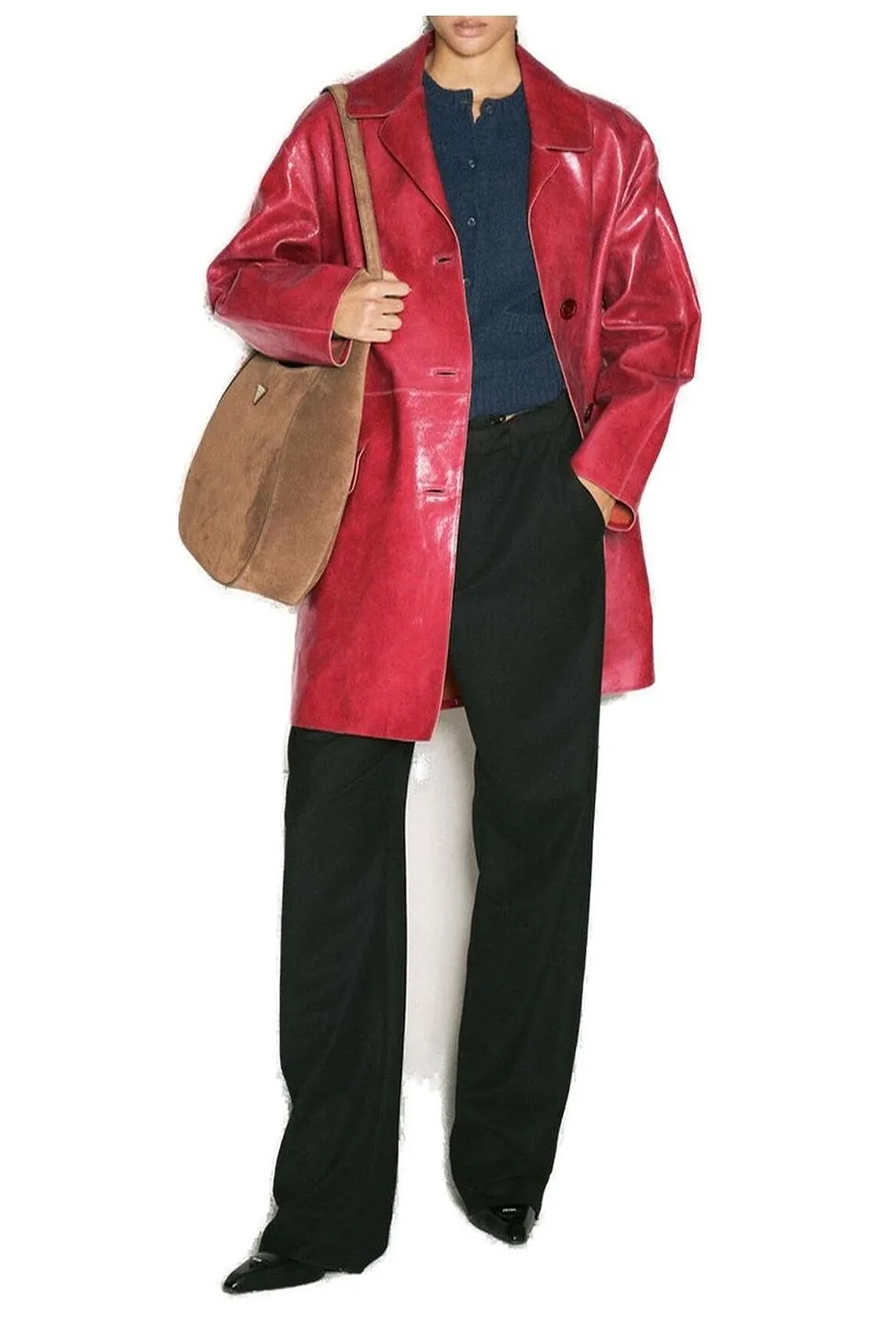 Prada Long-Sleeved Button-Up Coat