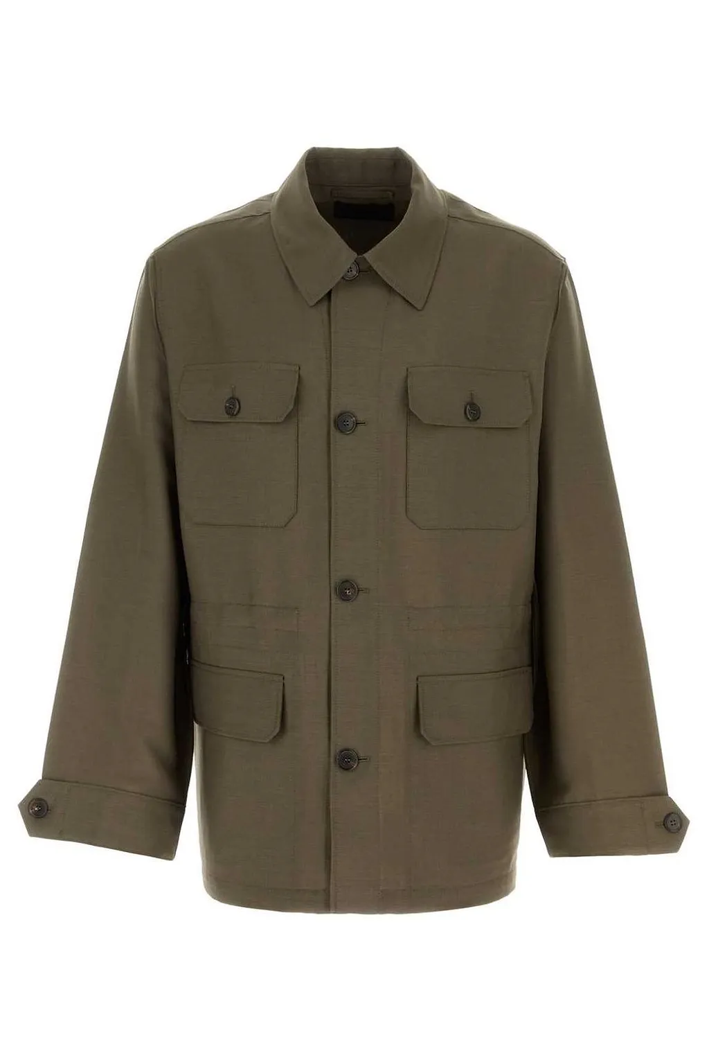 Prada Long-Sleeved Button-Up Jacket
