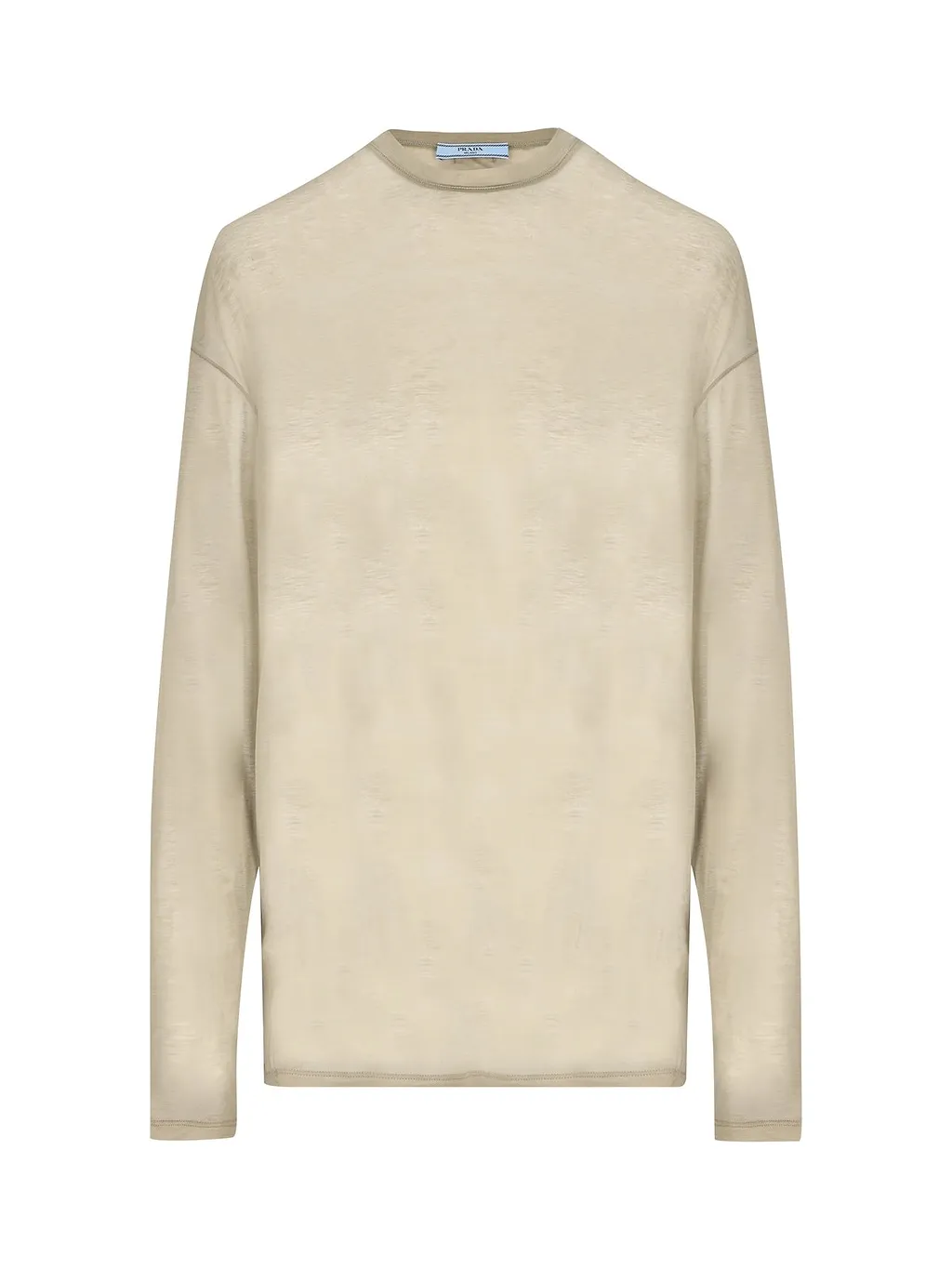 Prada Long-Sleeved Crewneck T-Shirt