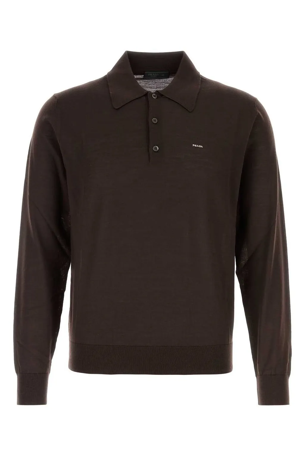 Prada Long-Sleeved Knitted Polo Jumper