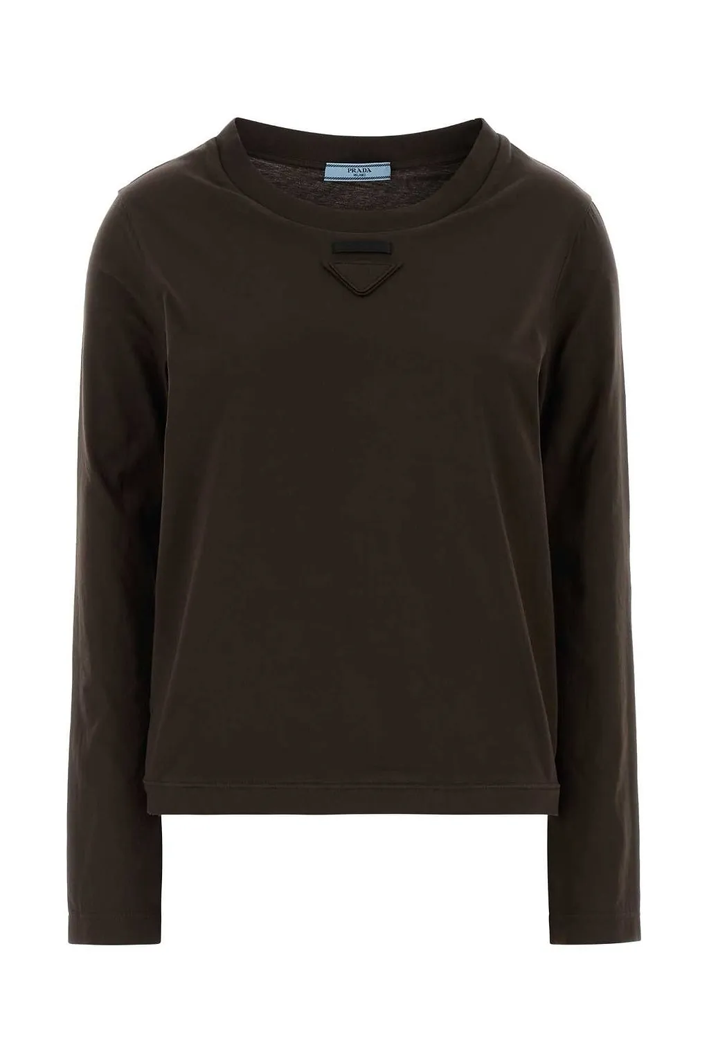 Prada Long-Sleeved Crewneck T-Shirt