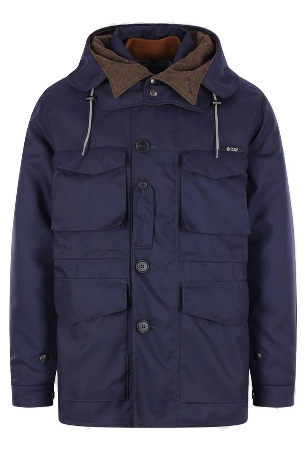 Prada Long-Sleeved Hooded Coat