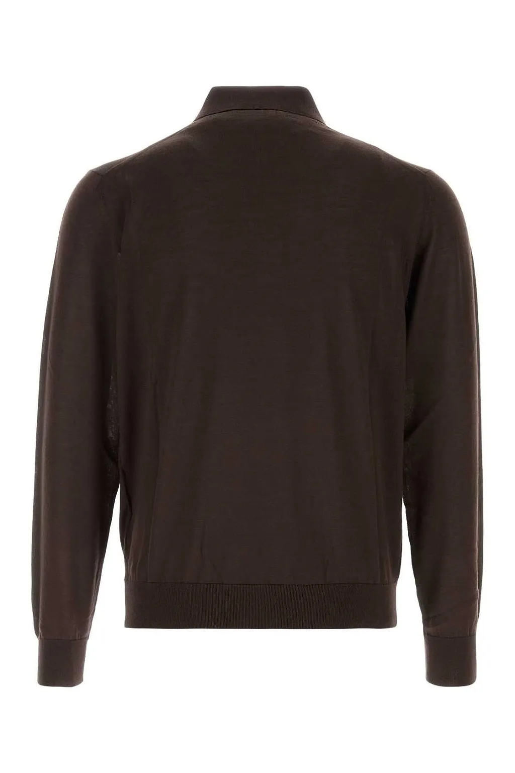 Prada Long-Sleeved Knitted Polo Jumper