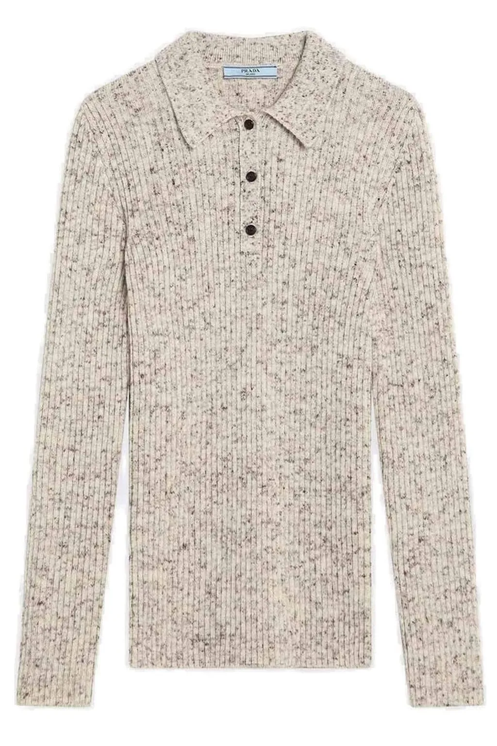 Prada Long-Sleeved Polo Jumper