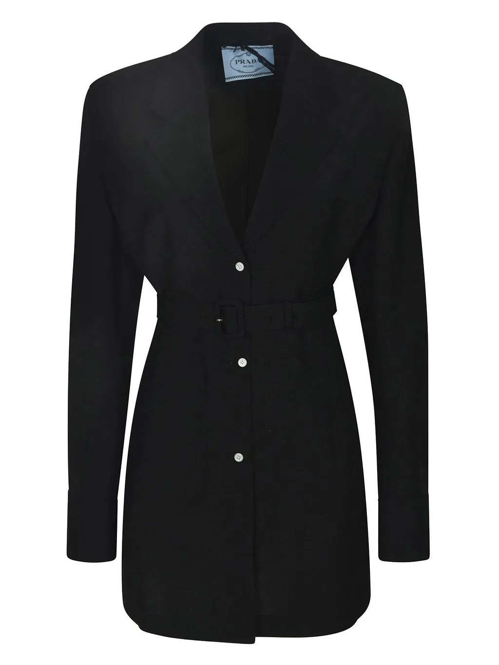 Prada Long-Sleeved Single-Breasted Shirt Jacket