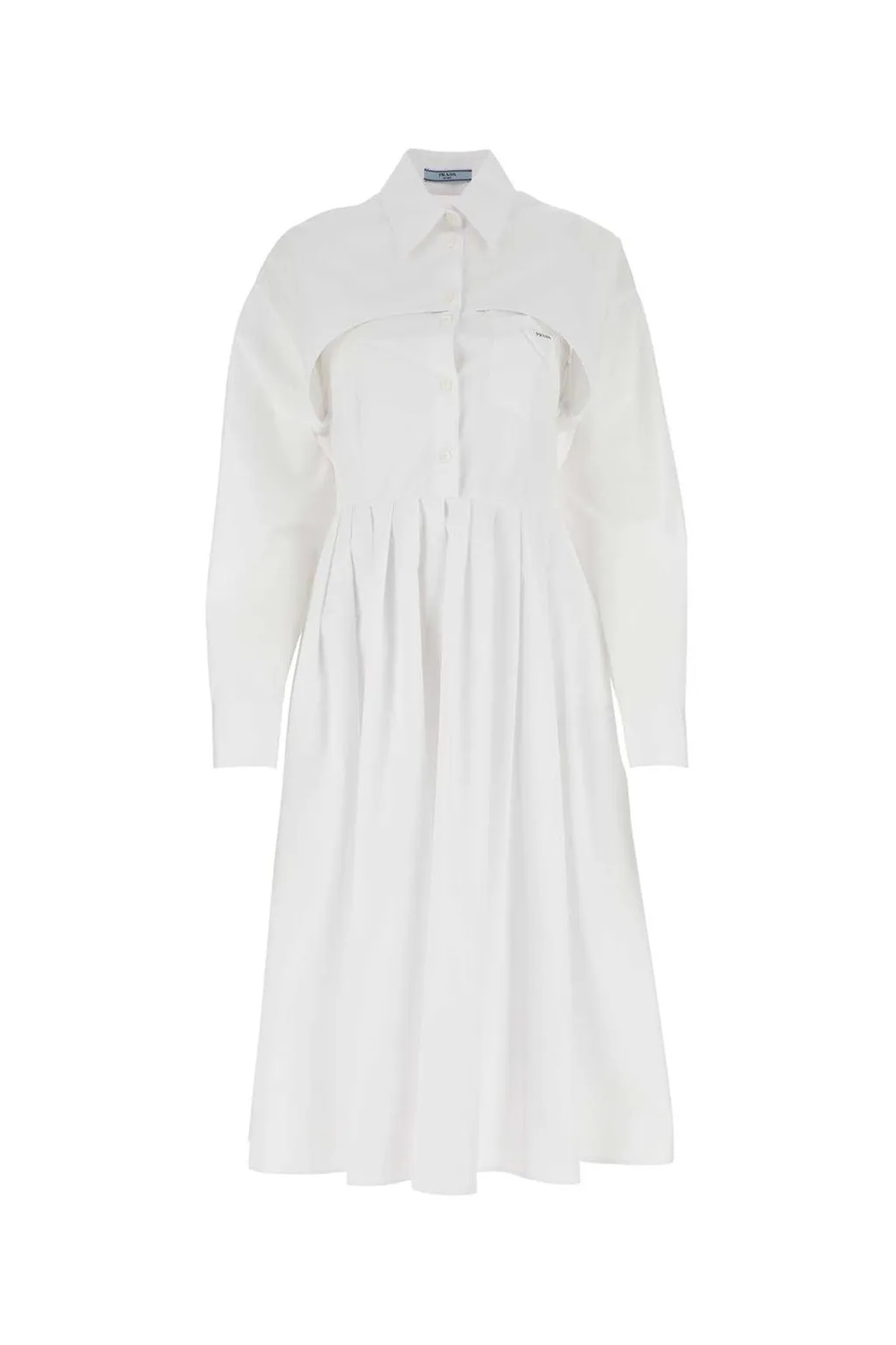 Prada Long Sleeved Shirt Dress