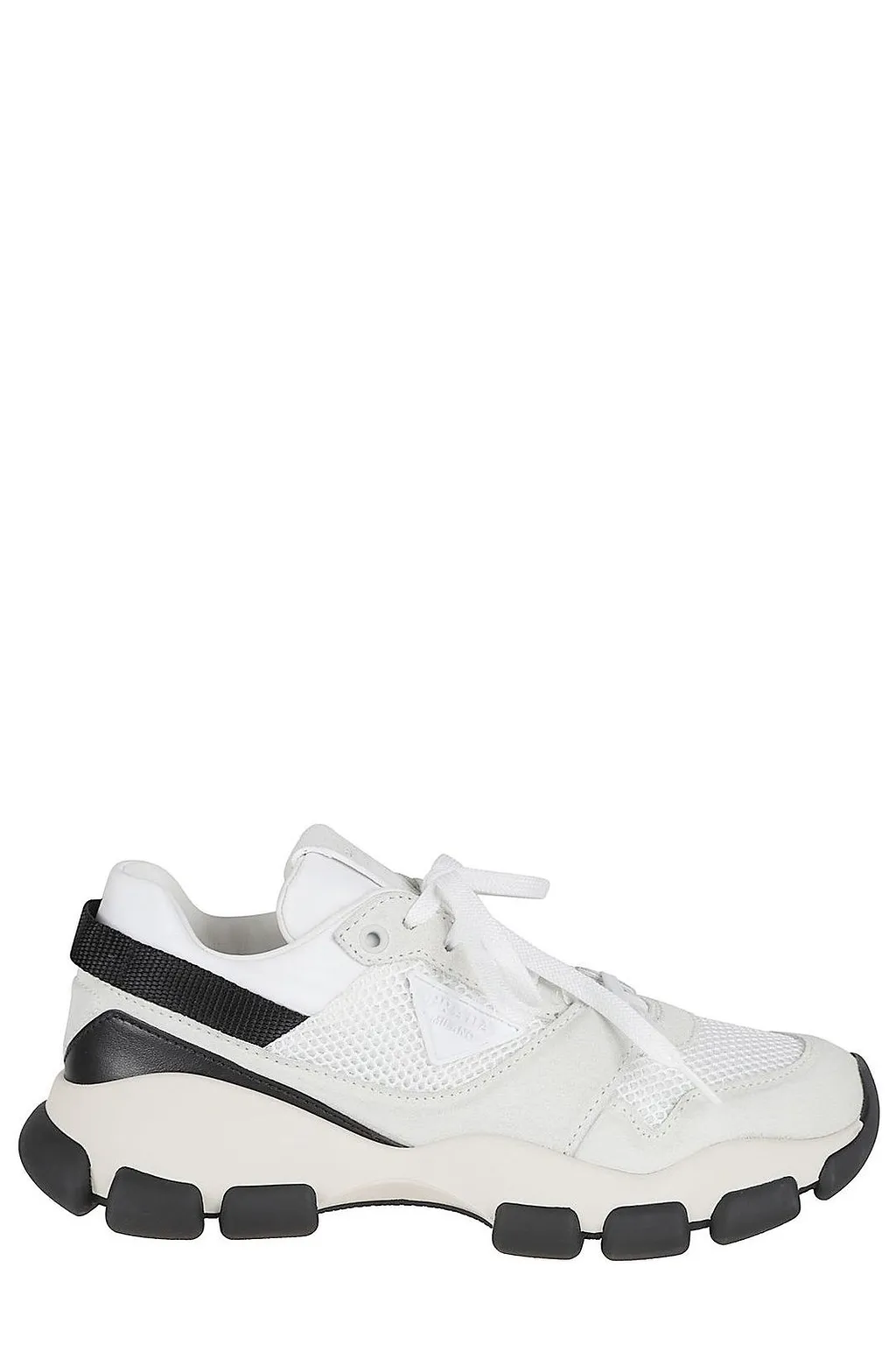 Prada Mesh-Panelled Lace-Up Sneakers