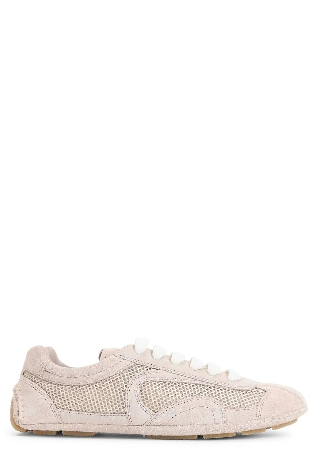 Prada Mesh-Panelled Lace-Up Sneakers