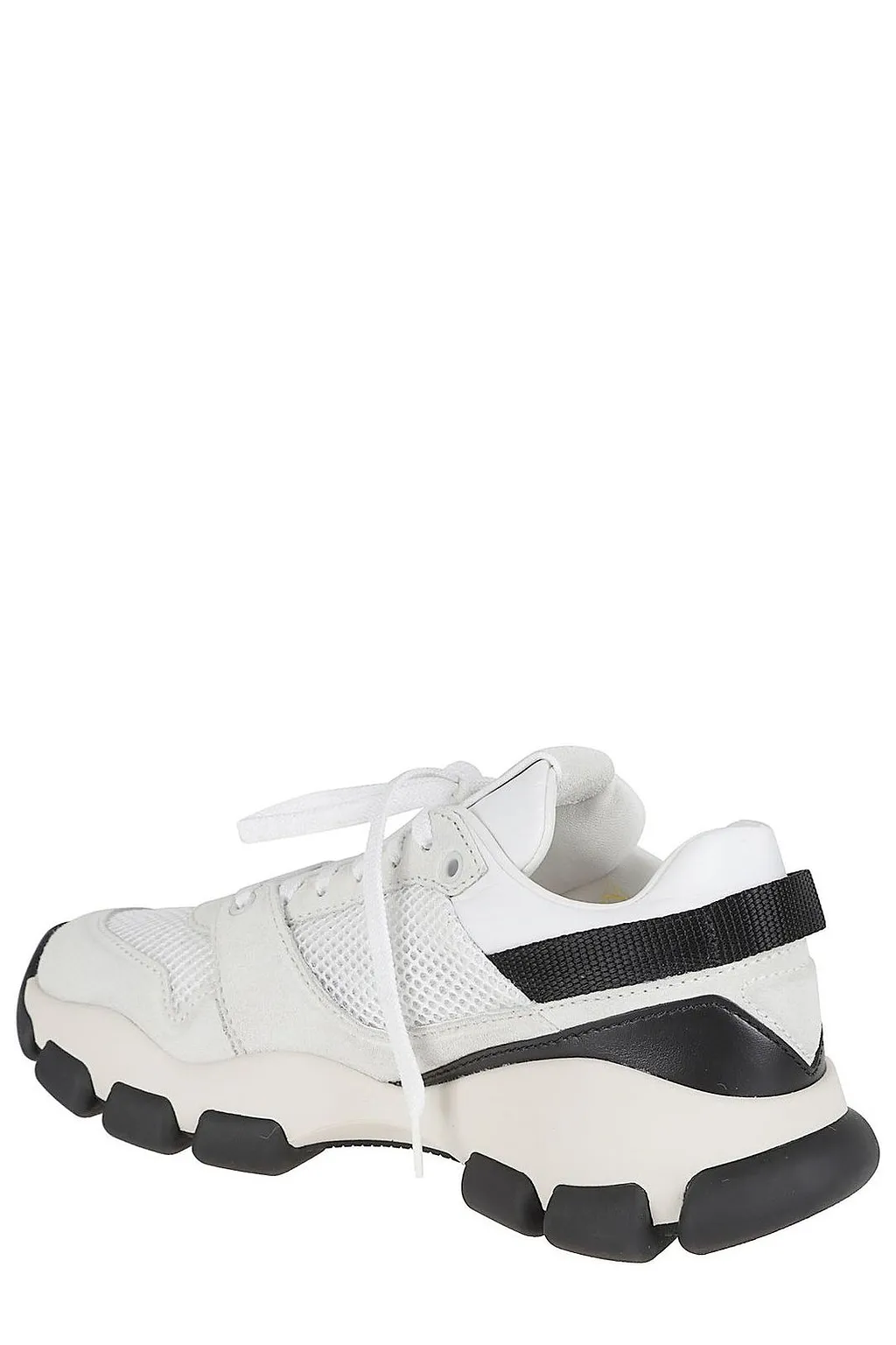 Prada Mesh-Panelled Lace-Up Sneakers