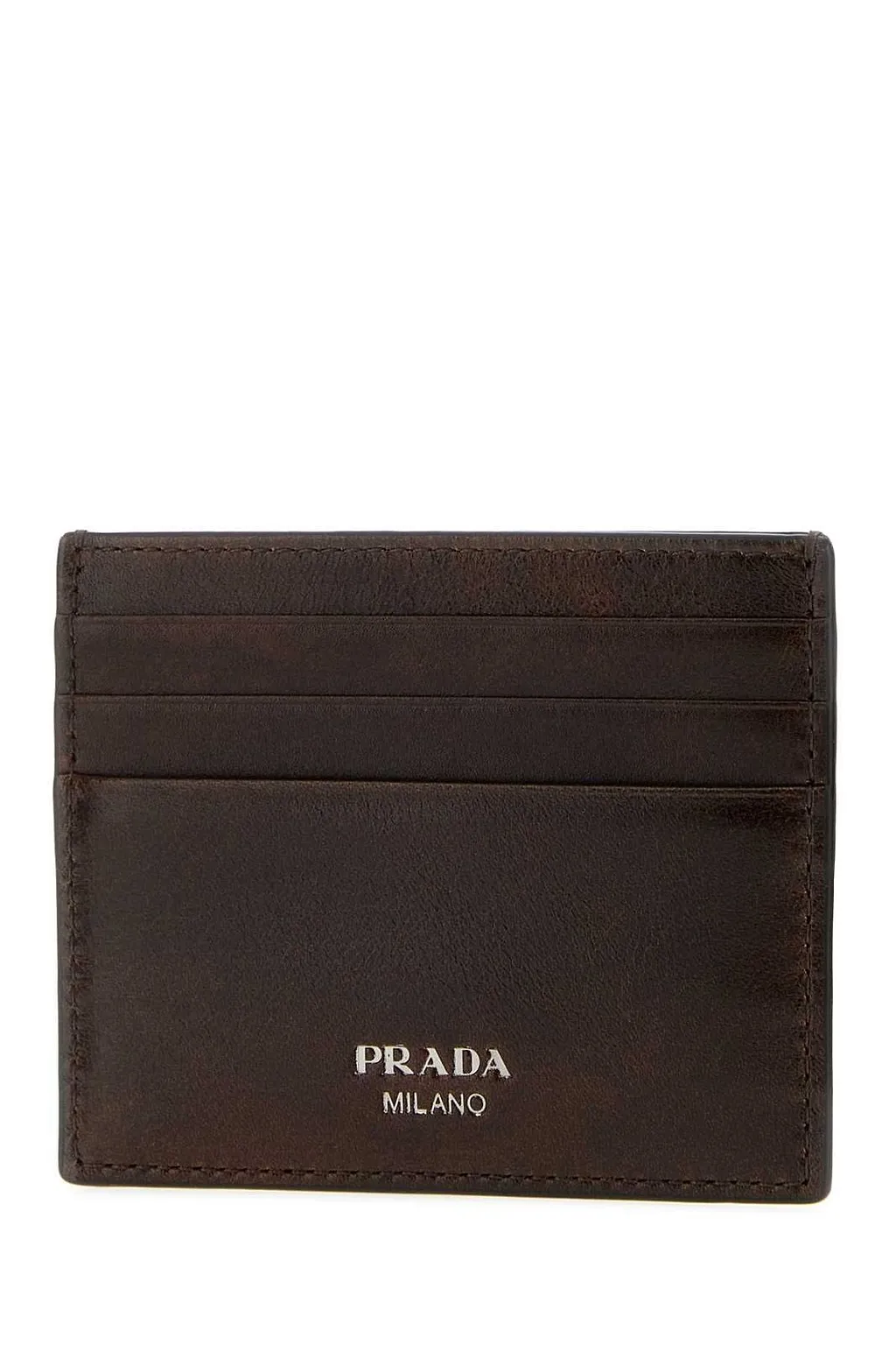 Prada Minuteria Leather Card Holder Wallet
