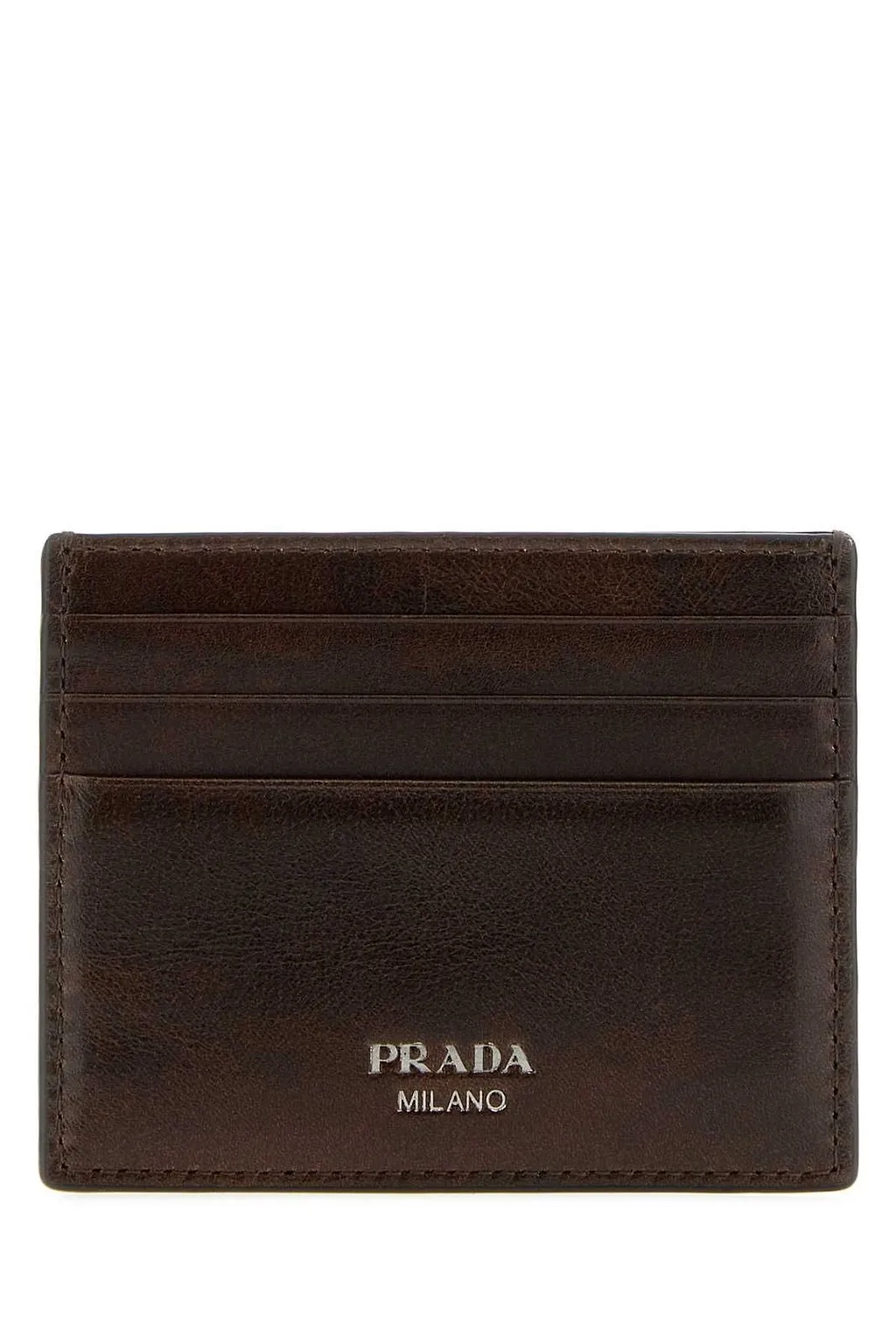 Prada Minuteria Leather Card Holder Wallet