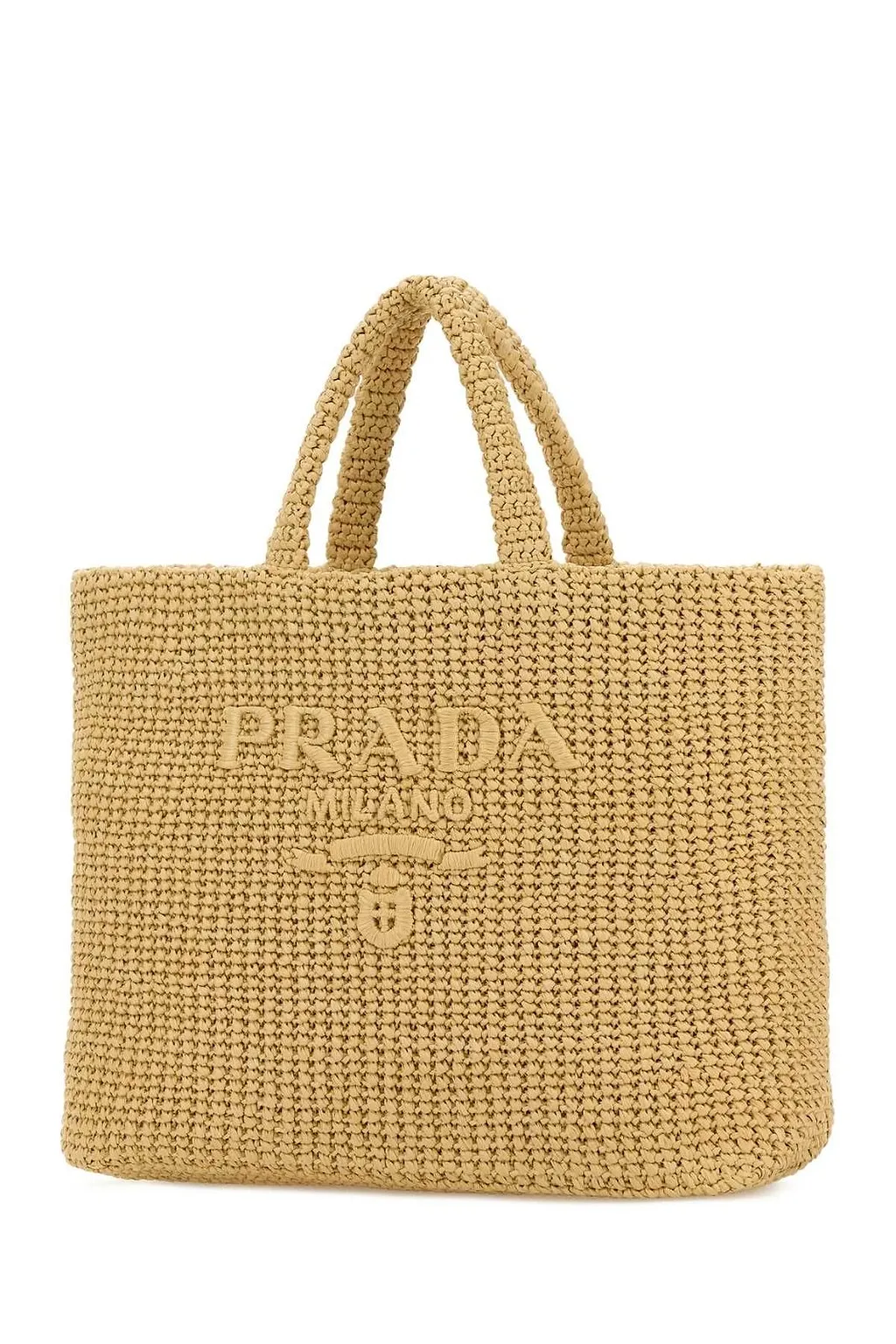 Prada Paglia Midollino Crochet Tote Bag
