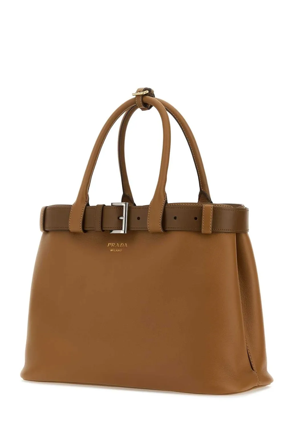 Prada Open-Top Large Belted Handbag