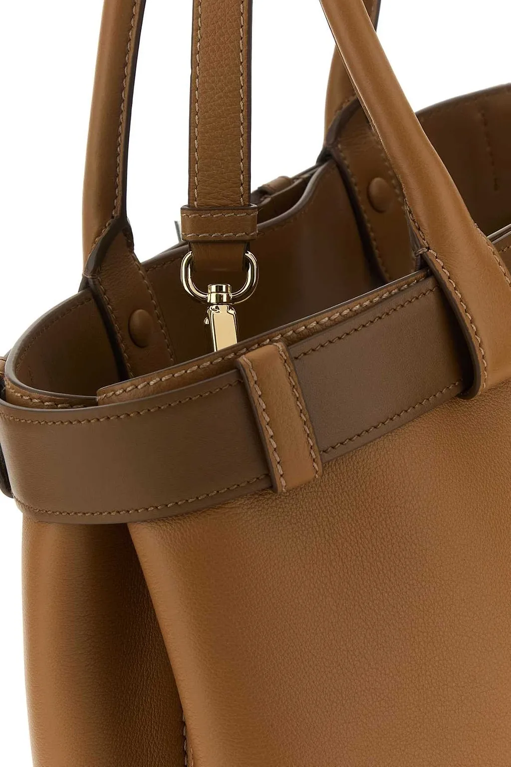 Prada Open-Top Large Belted Handbag