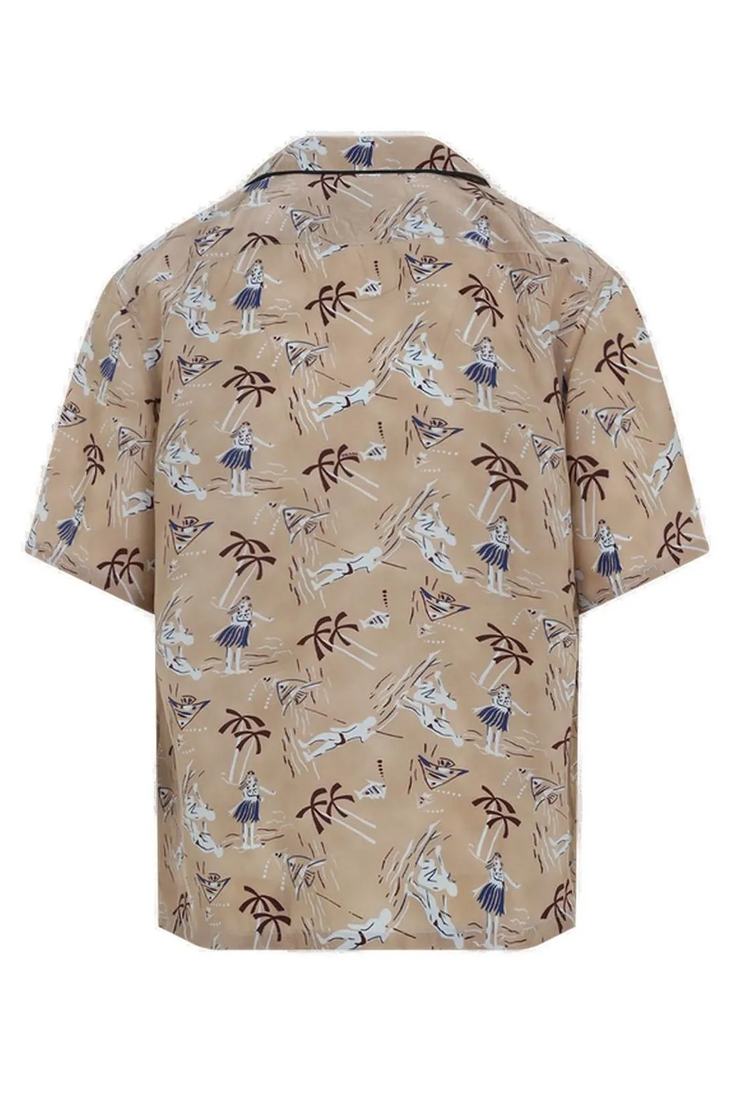 Prada Pattern-Printed Short-Sleeved Shirt