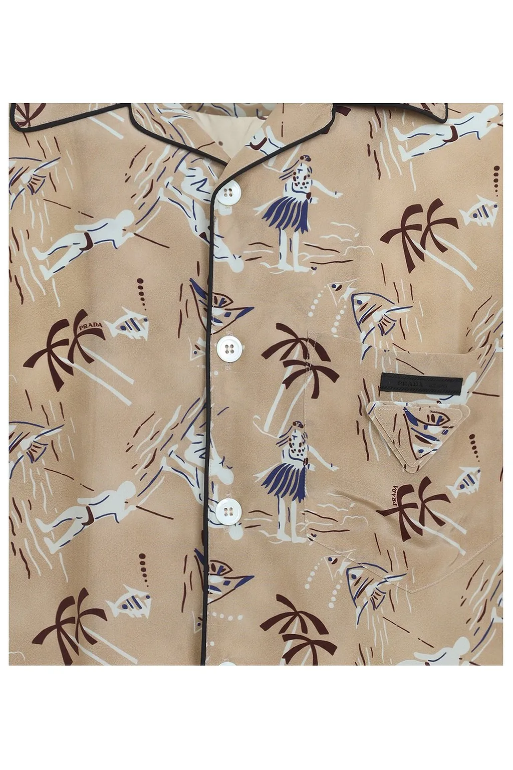 Prada Pattern-Printed Short-Sleeved Shirt