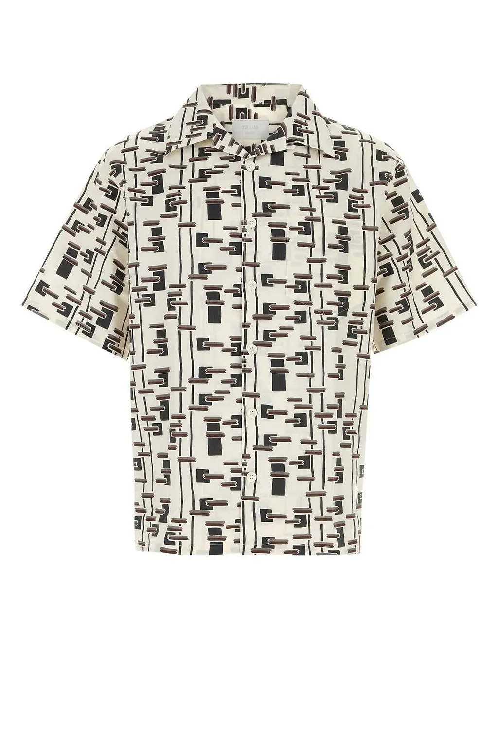 Prada Pattern-Printed Short-Sleeved Shirt
