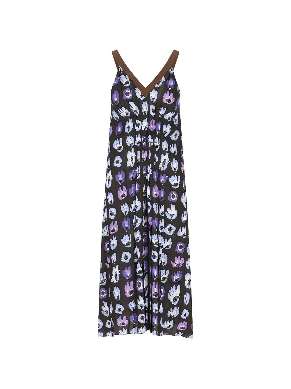 Prada Pattern-Printed V-Neck Sleeveless Dress