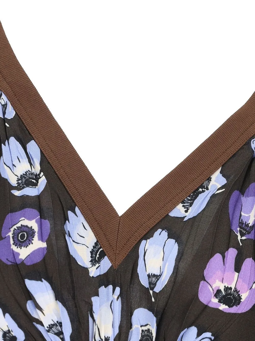Prada Pattern-Printed V-Neck Sleeveless Dress