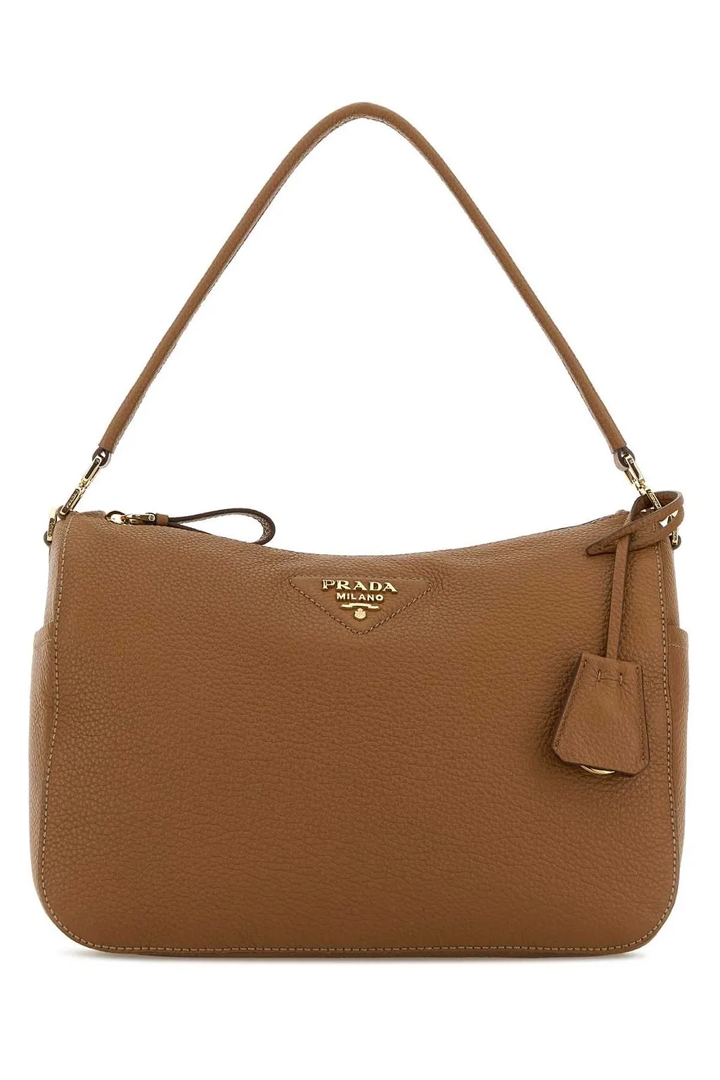 Prada Zip-Up Medium Shoulder Bag