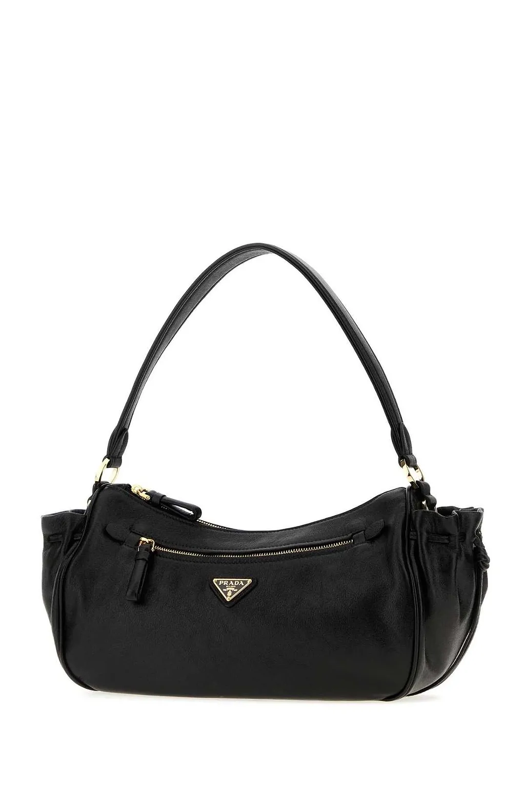 Prada Triangle-Logo Zipped Shoulder Bag
