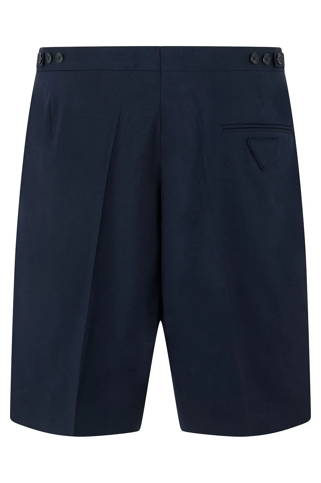 Prada Triangle-Patch Pleated Shorts