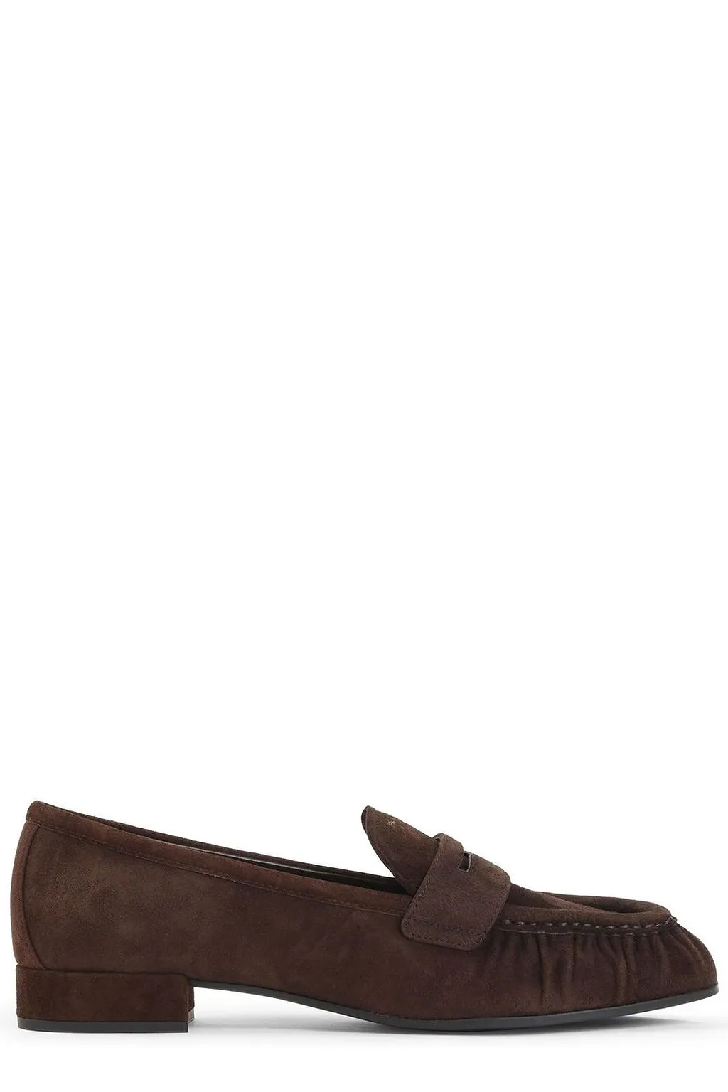 Prada Ruched Slip-On Loafers