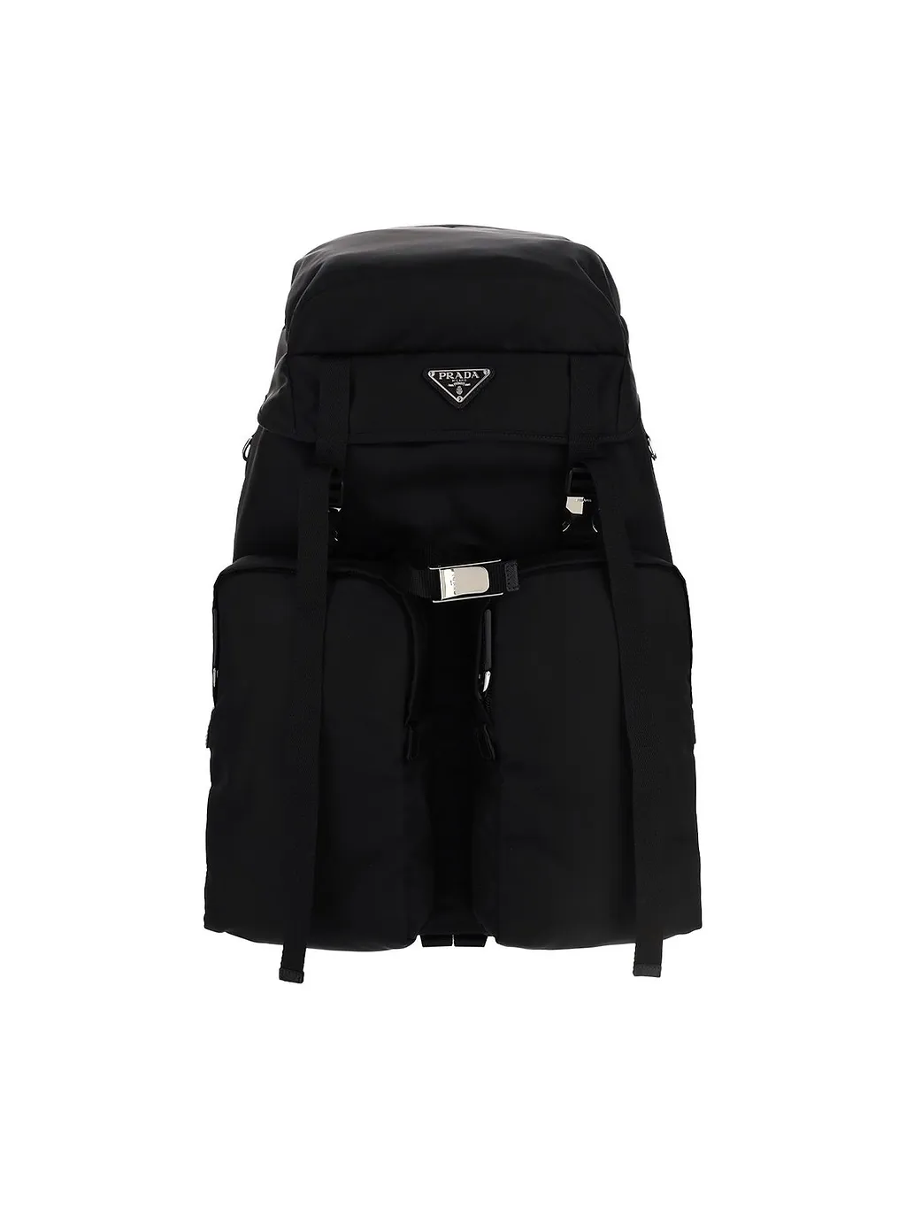 Prada Pocket Detail Buckled Backpack