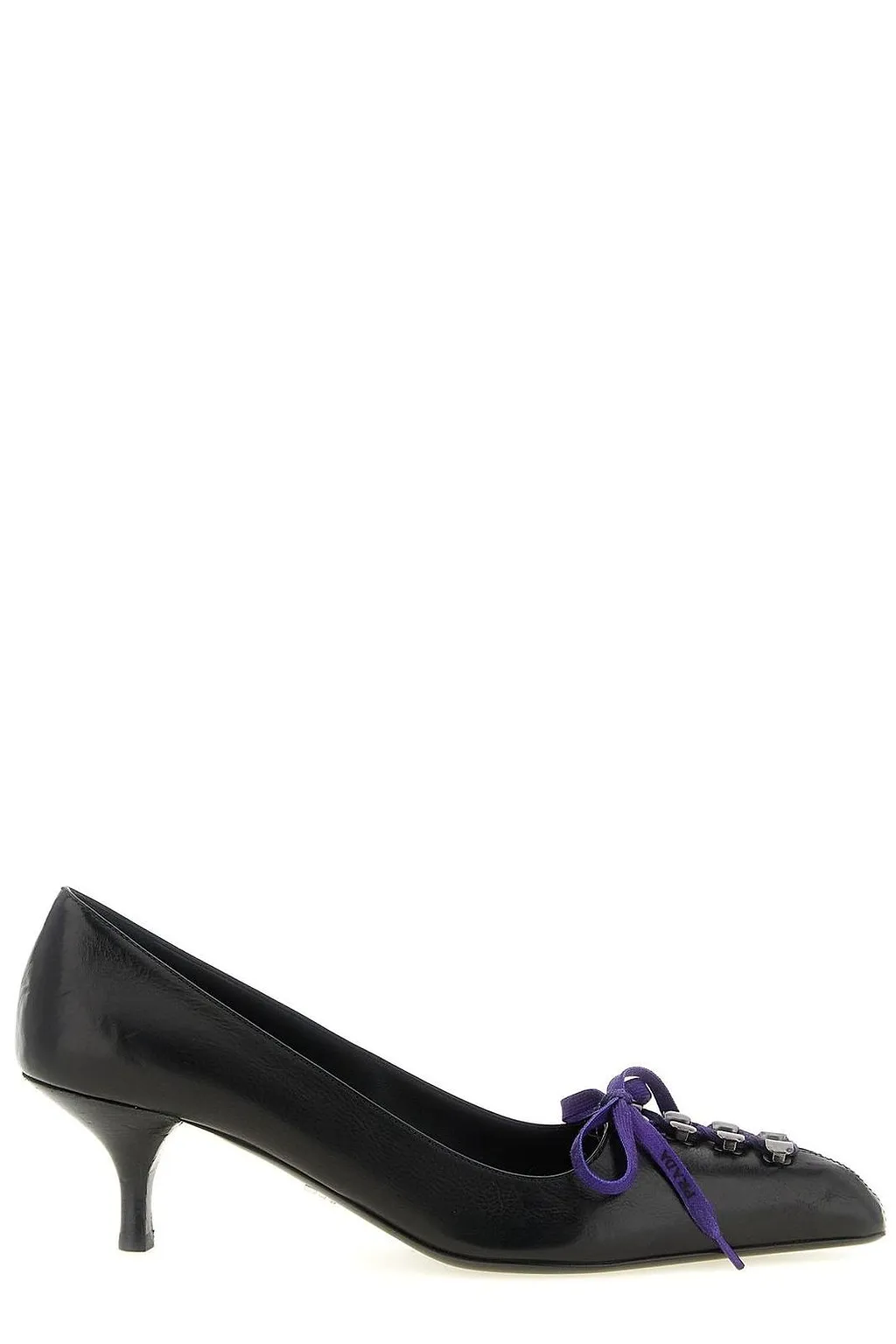 Prada Pointed-Toe Lace-Up Pumps