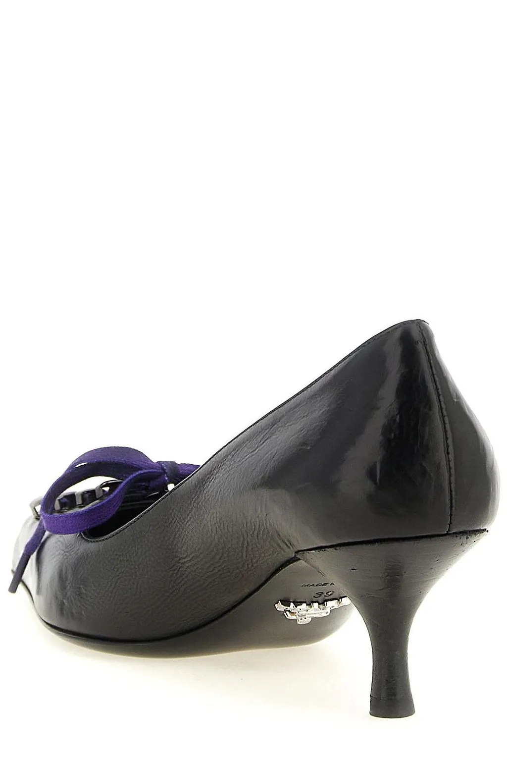 Prada Pointed-Toe Lace-Up Pumps
