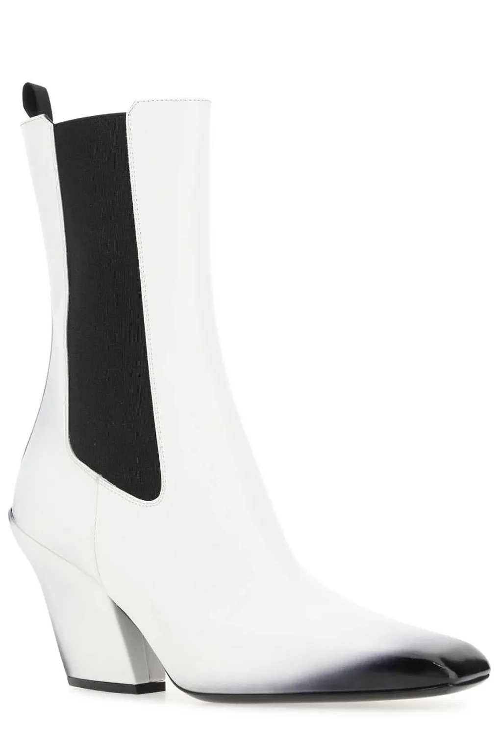 Prada Pointed Toe Slip-On Ankle Boots