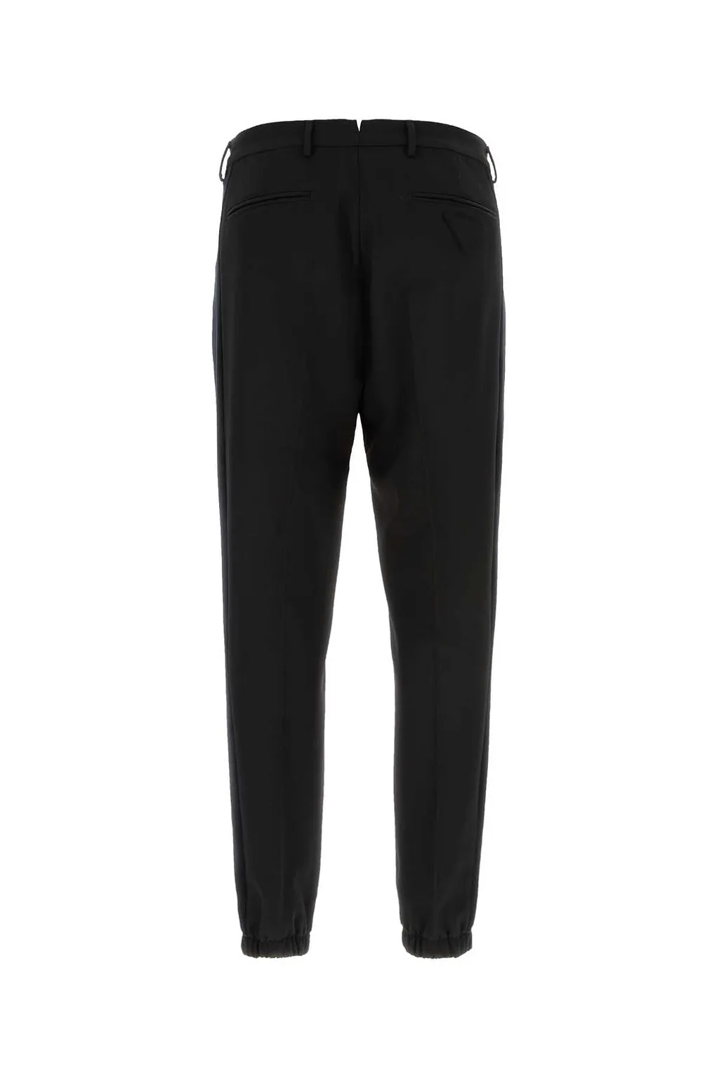Prada Pressed-Crease Velvet Tailored Trousers