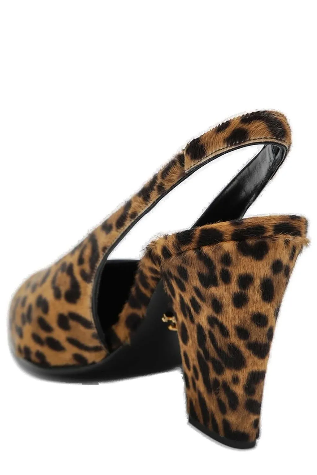 Prada Printed Pointed-Toe Slingback Pumps