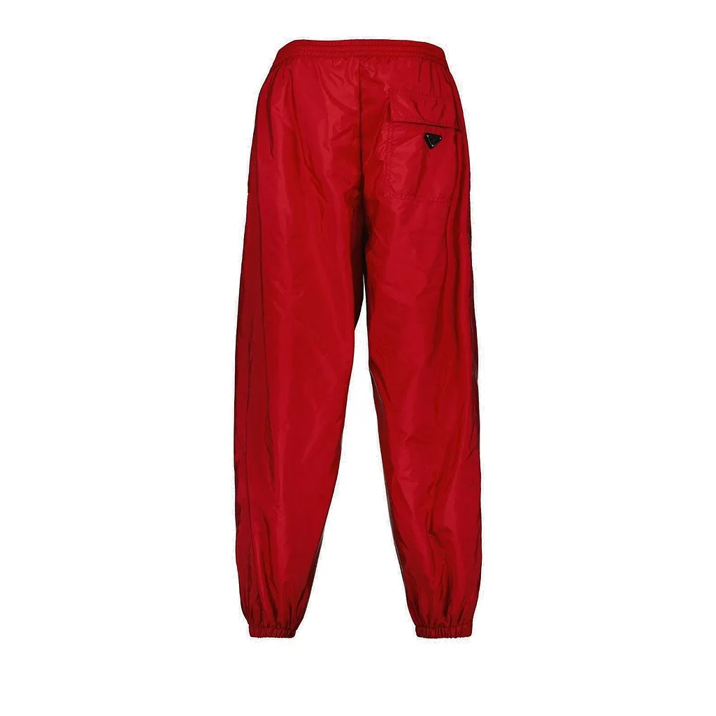 Prada Re-Nylon Logo Plaque Track Pants