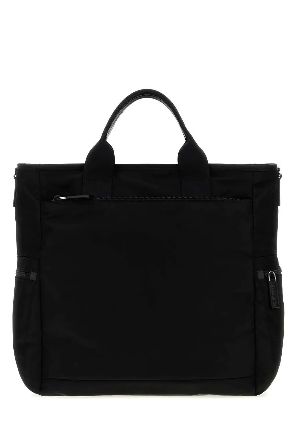 Prada Re-Nylon Logo-Plaque Zipped Tote Bag