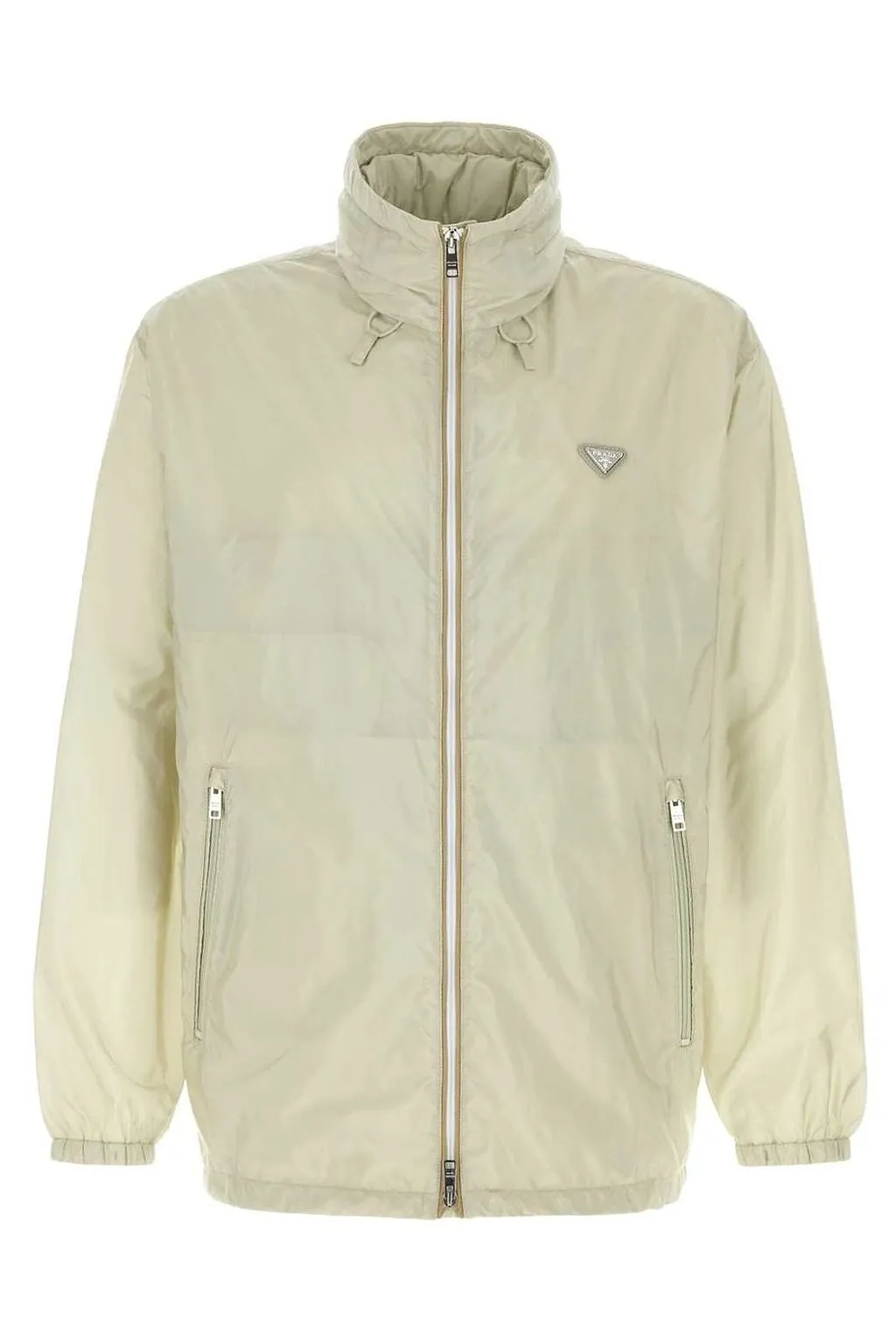 Prada Logo Plaque Zip-Up Jacket