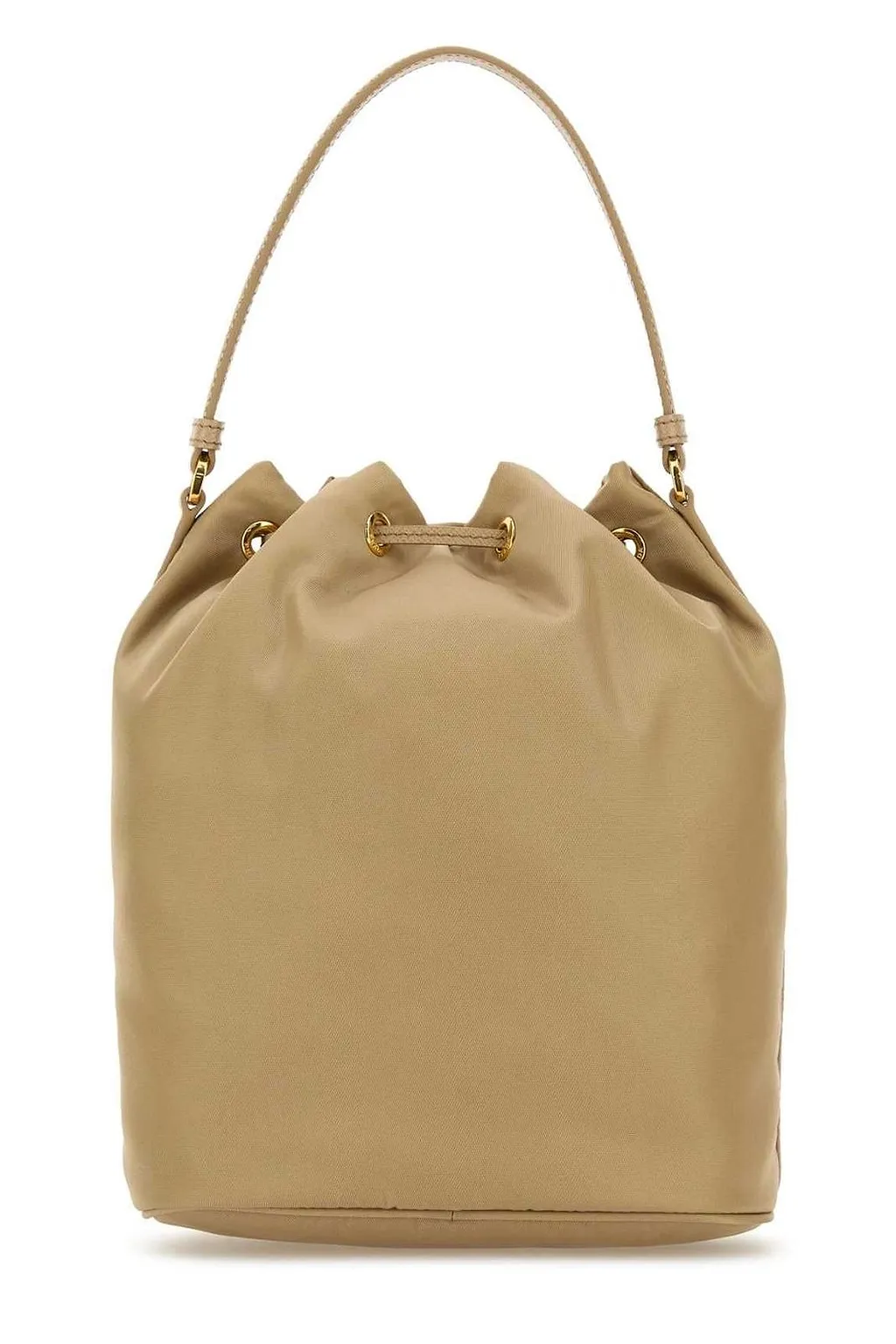 Prada Re-Nylon Triangle-Logo Drawstring Bucket Bag