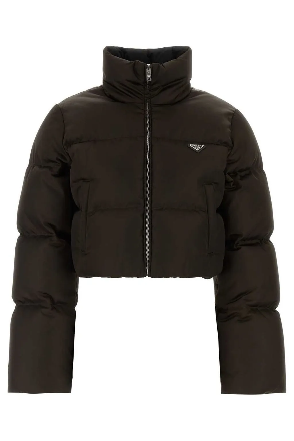 Prada Re-Nylon Zipped Cropped Down Jacket
