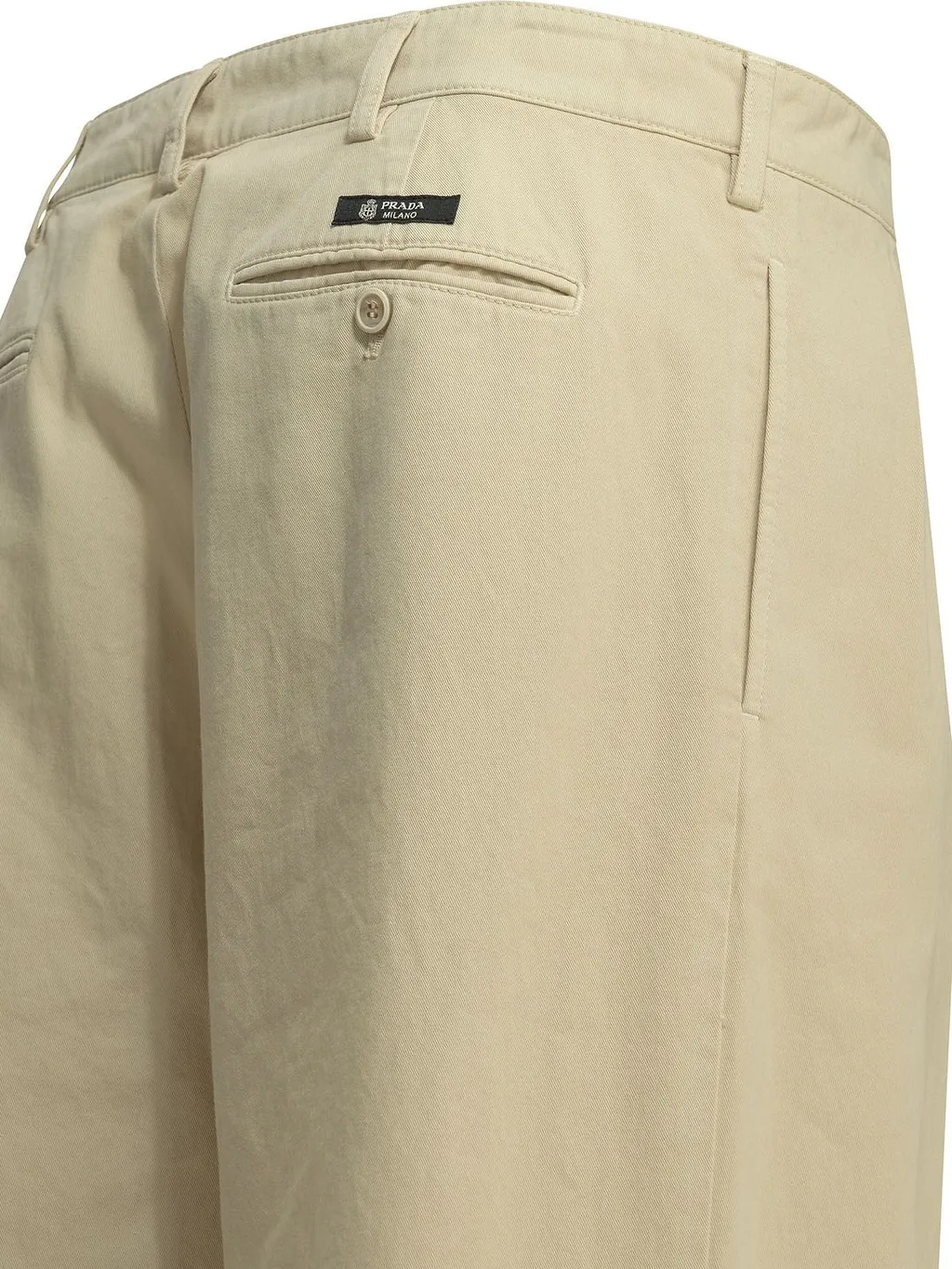 Prada Logo-Patch Pleated Pants