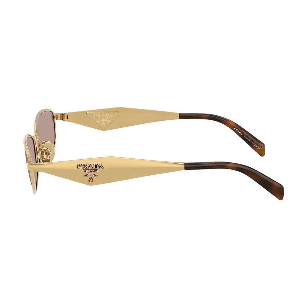Prada Rectangular Metal-Detail Sunglasses