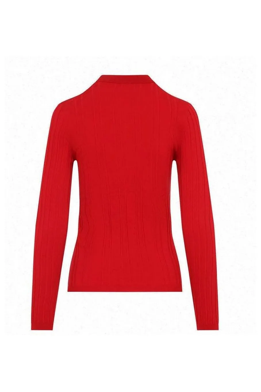 Prada Ribbed Long Sleeved Polo Top