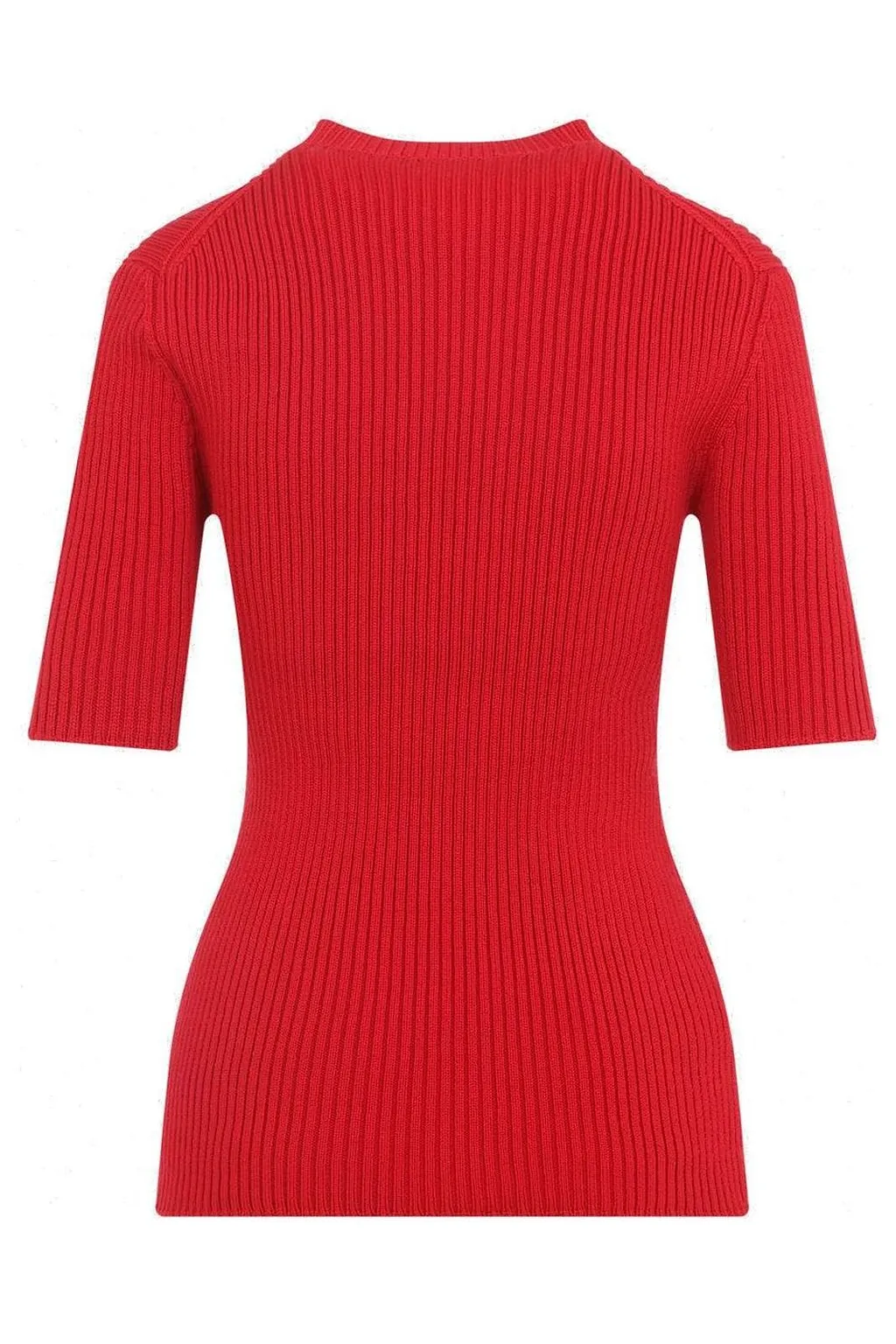 Prada Ribbed Short-Sleeved Knitted Top