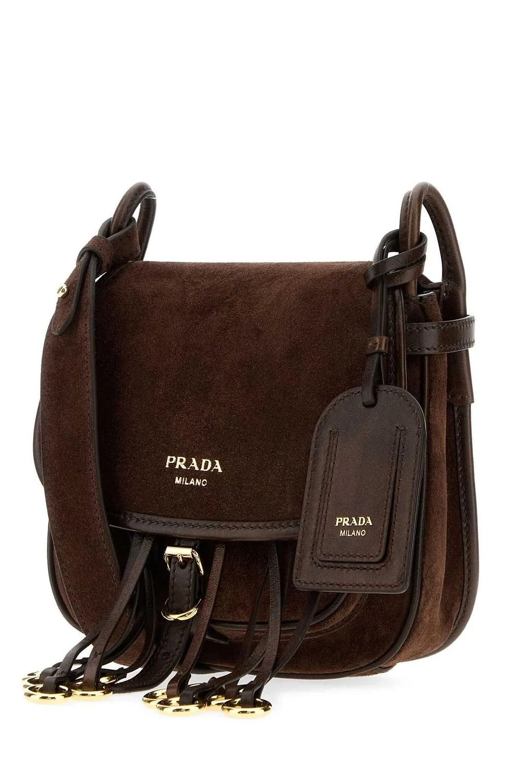 Prada Ring-Tassel Flap Shoulder Bag