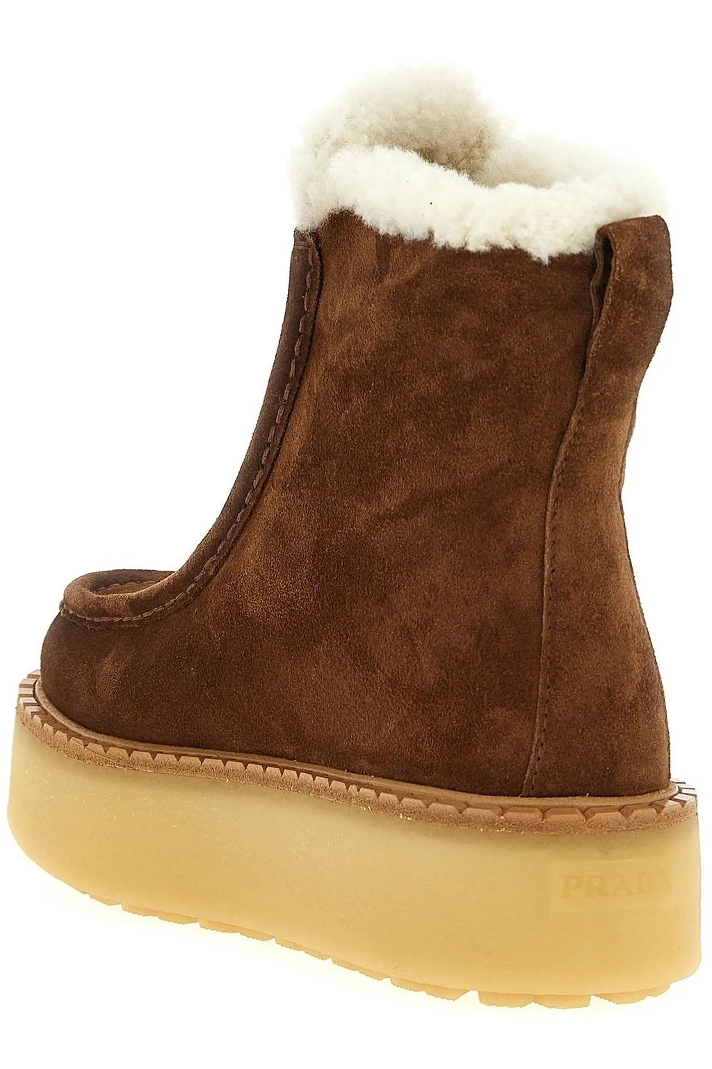 Prada Round-Toe Ankle Boots