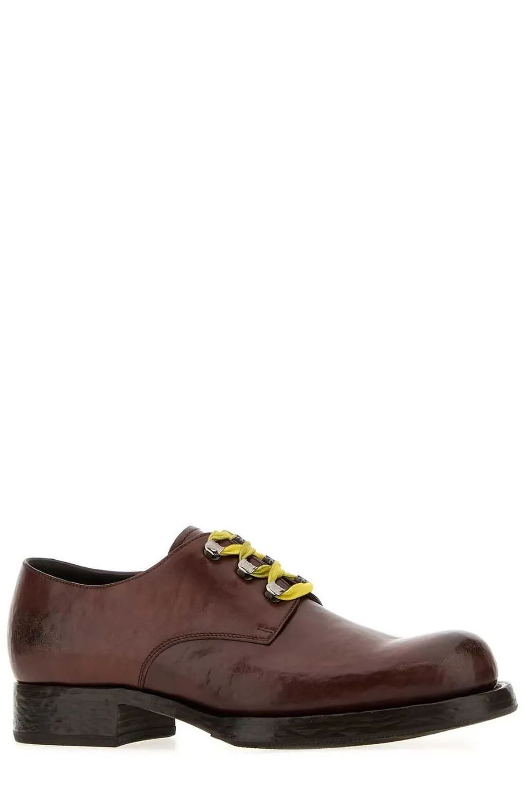 Prada Round-Toe Lace-Up Shoes