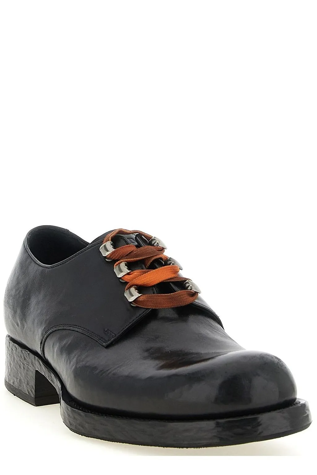 Prada Round-Toe Lace-Up Shoes