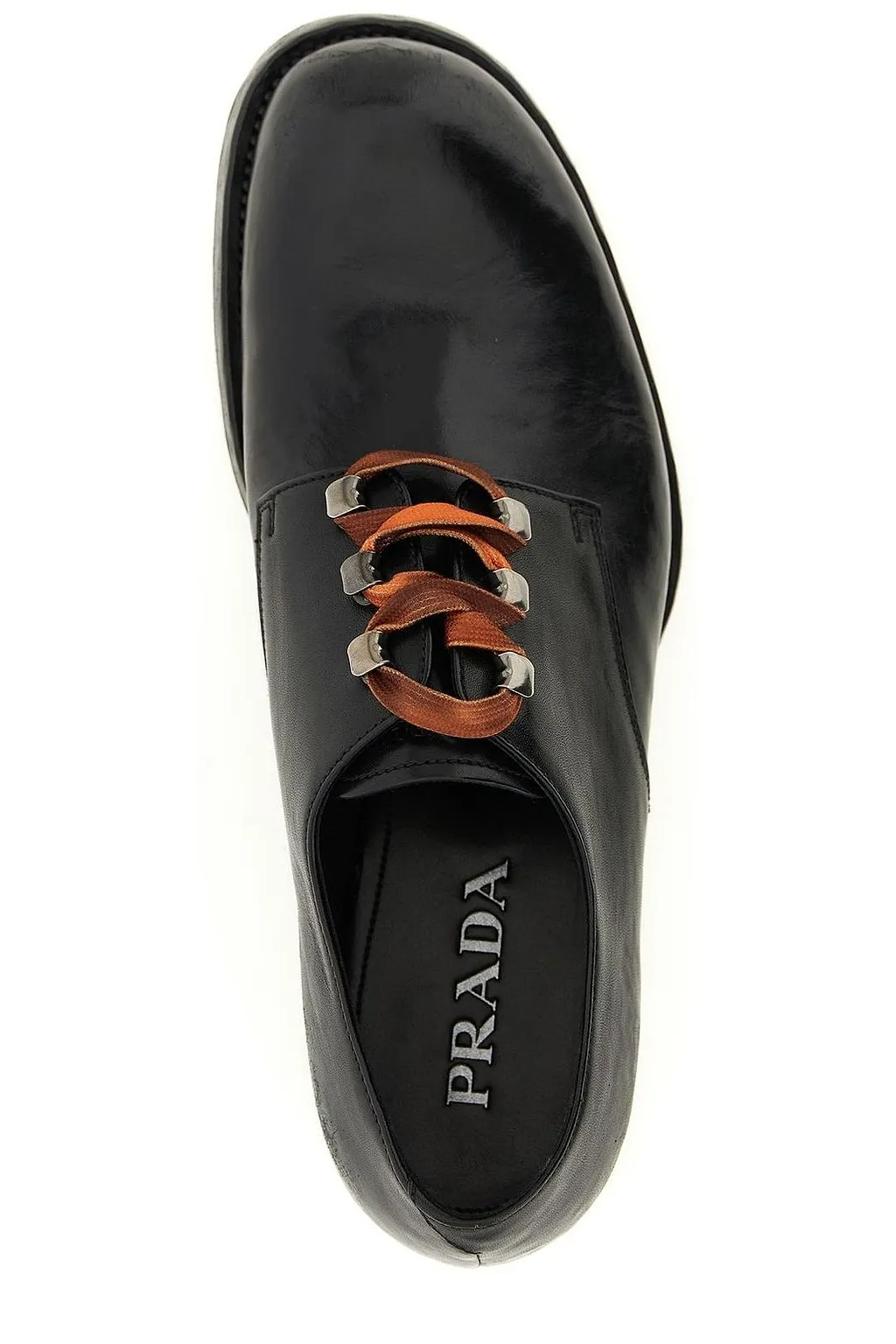 Prada Round-Toe Lace-Up Shoes
