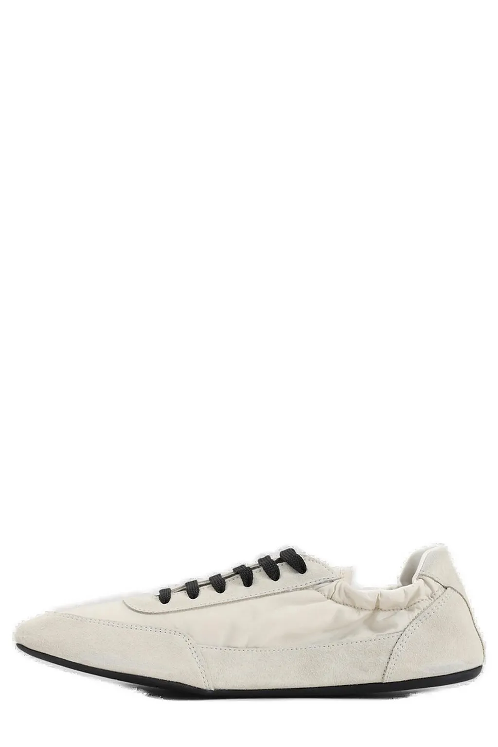 Prada Round Toe Lace-Up Sneakers