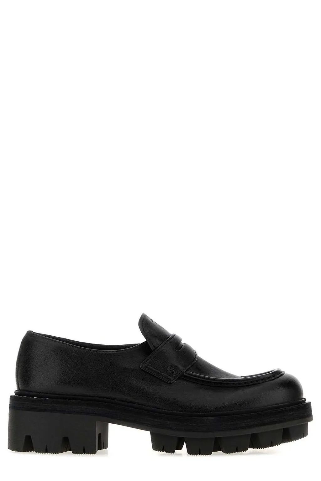 Prada Round-Toe Slip-On Loafers